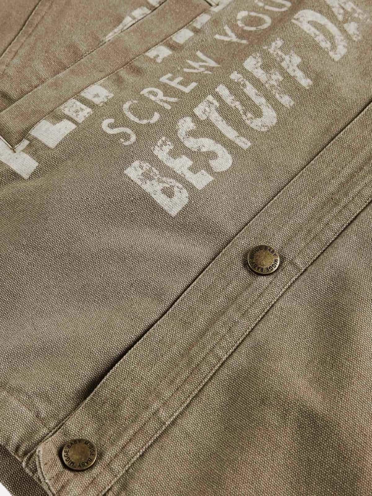 High Street Patchwork Collar Printed Work Jacket - Image 4