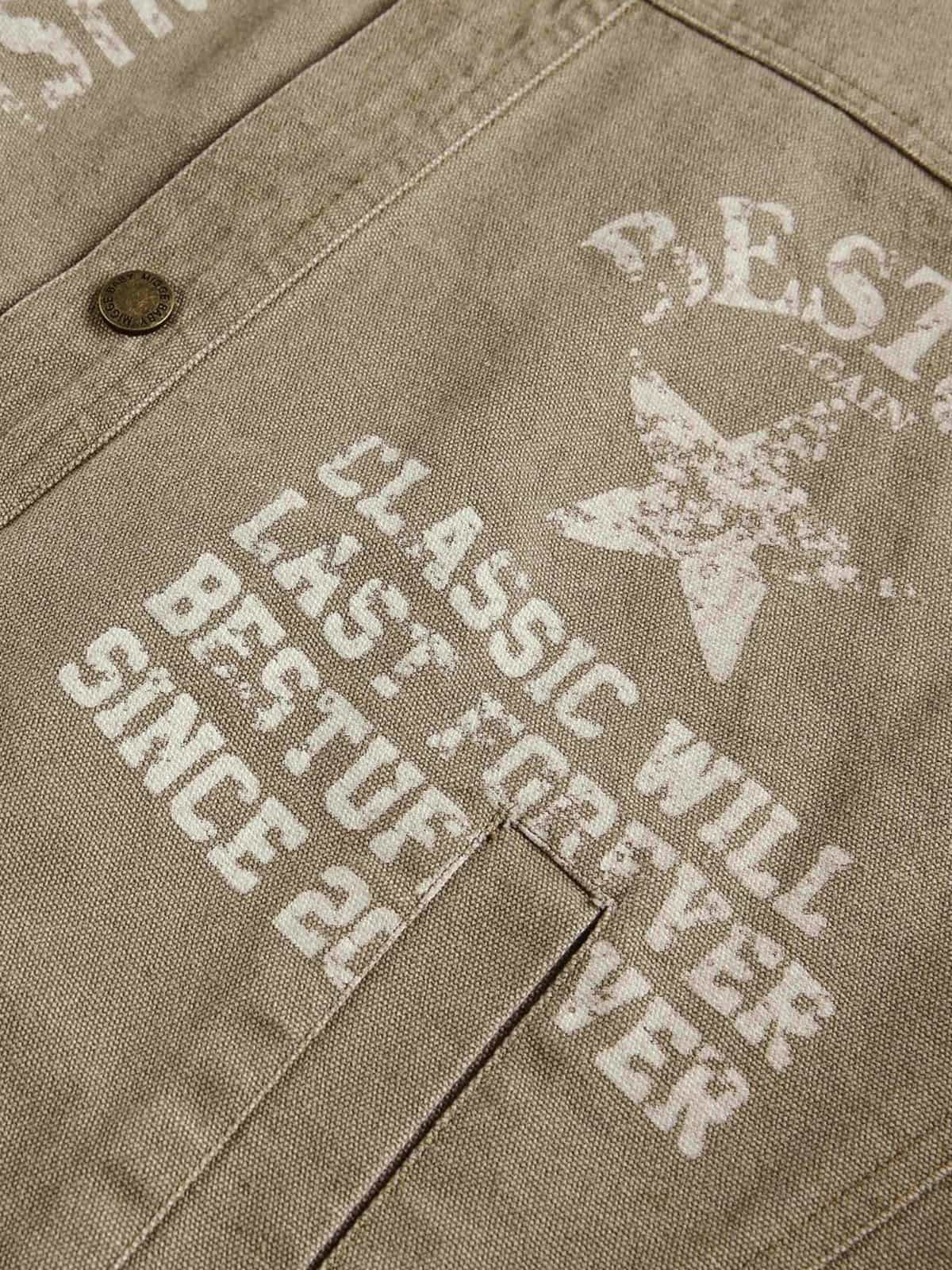 High Street Patchwork Collar Printed Work Jacket - Image 5