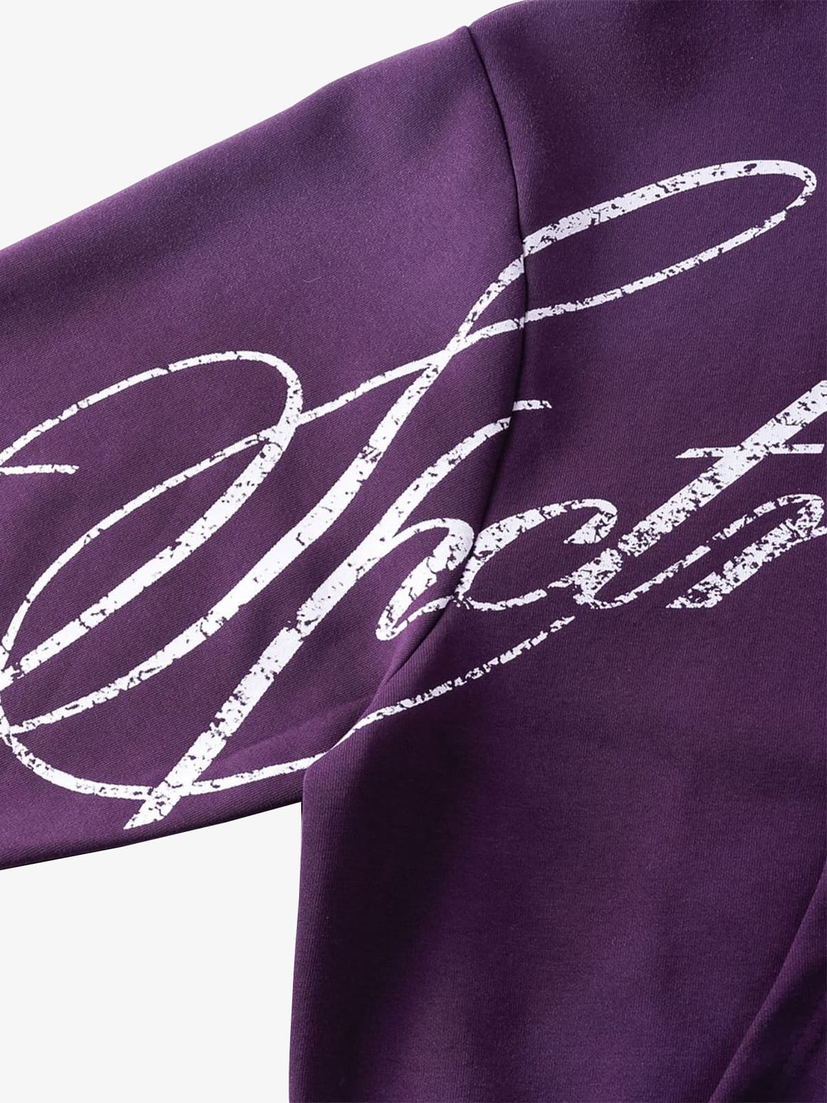 High Street Script Letter Print Zip-up Hoodie Jacket - Image 11