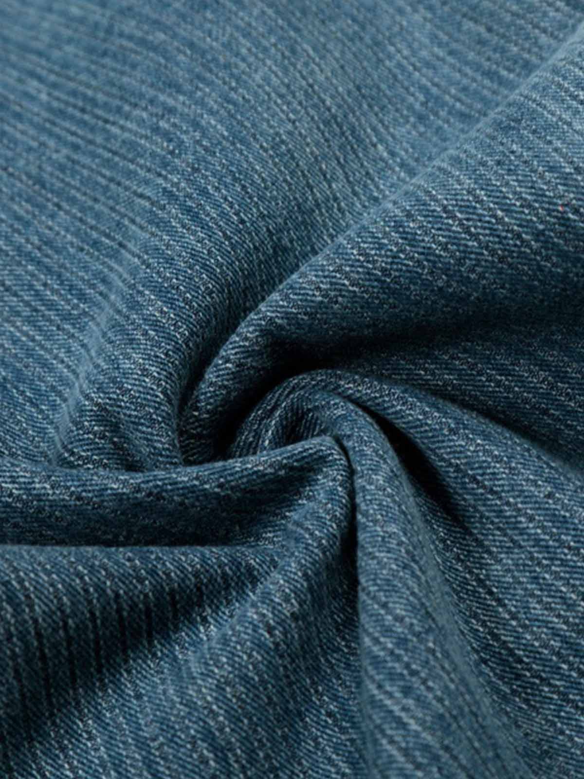 High Waist Pleated Wide Leg Jeans - Image 11