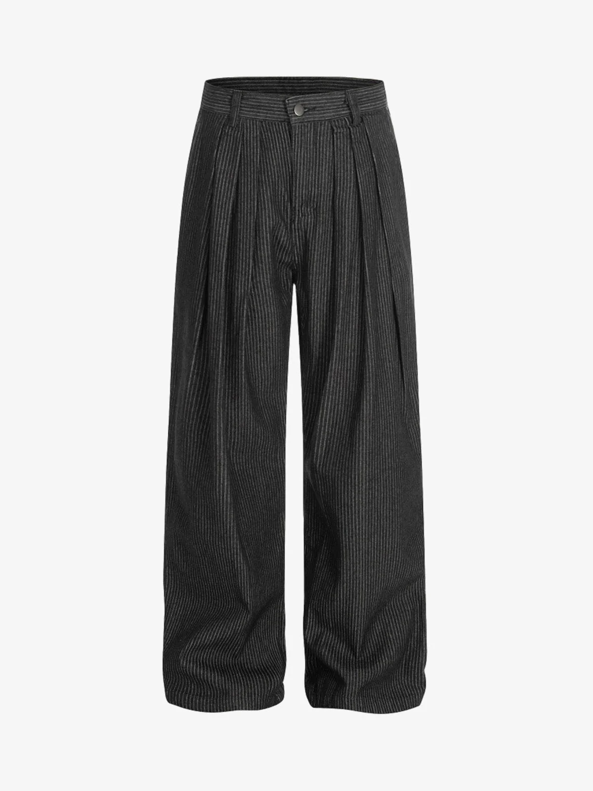 High Waist Pleated Wide Leg Jeans - Image 2