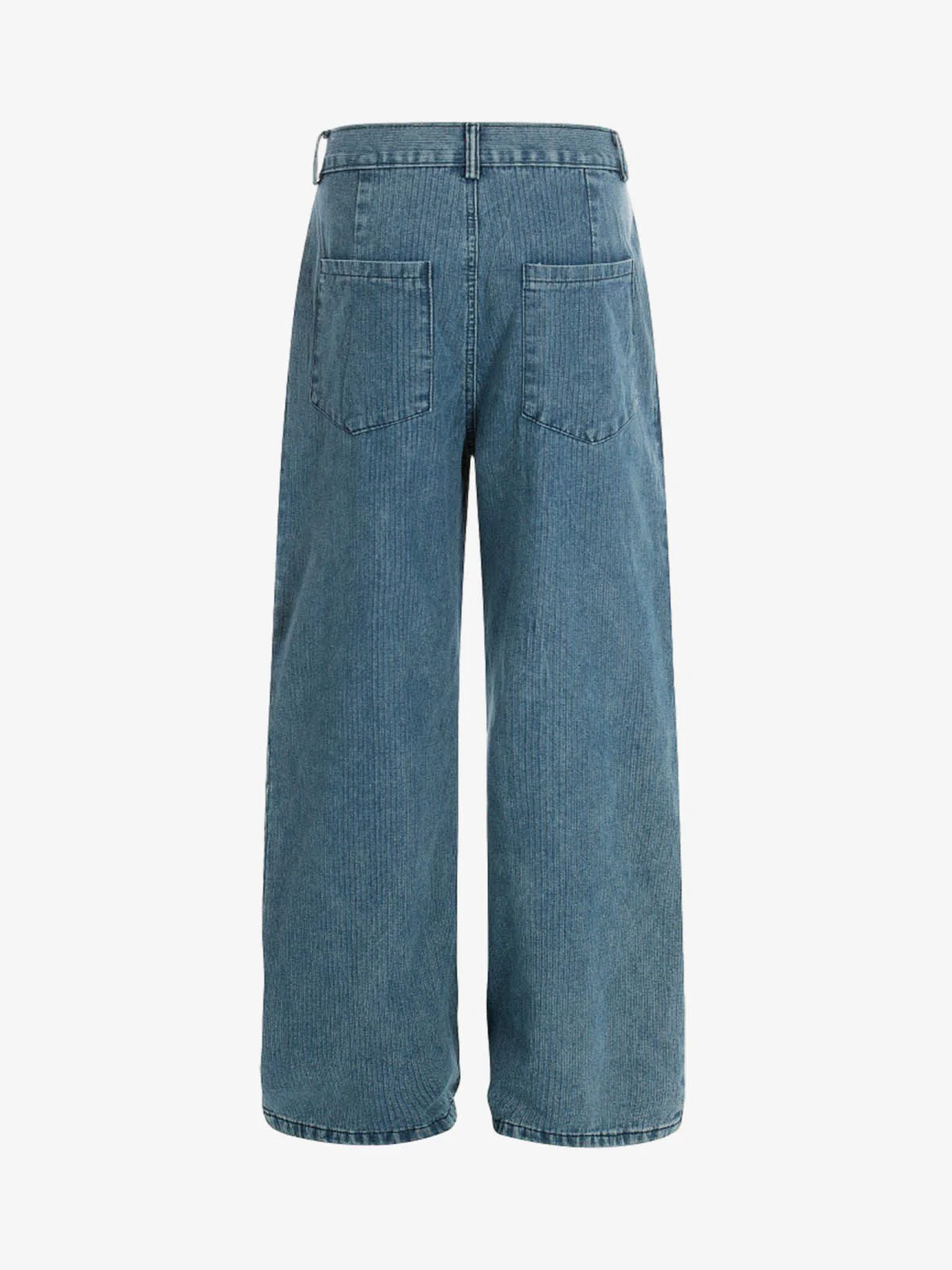 High Waist Pleated Wide Leg Jeans - Image 4