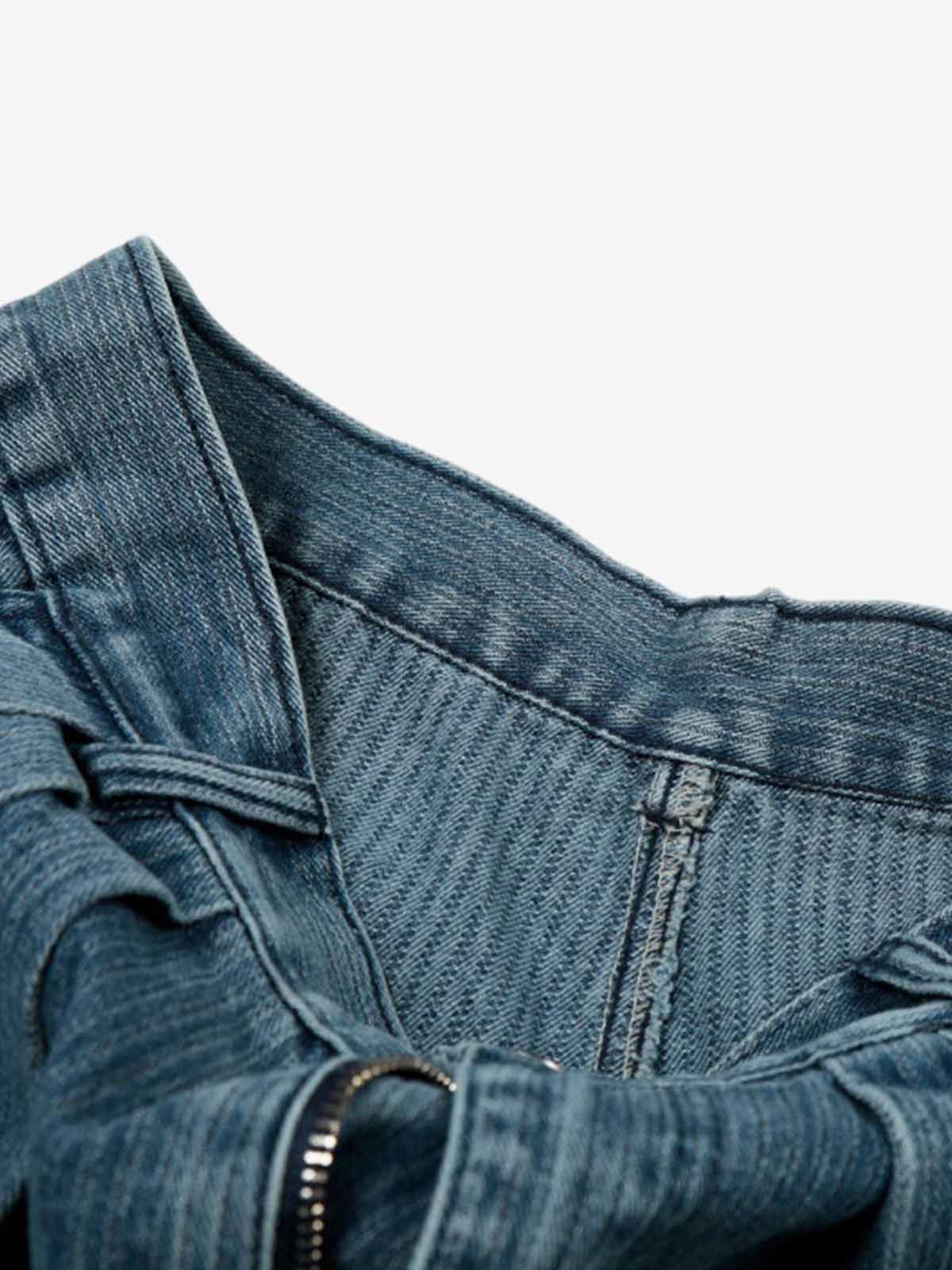 High Waist Pleated Wide Leg Jeans - Image 7