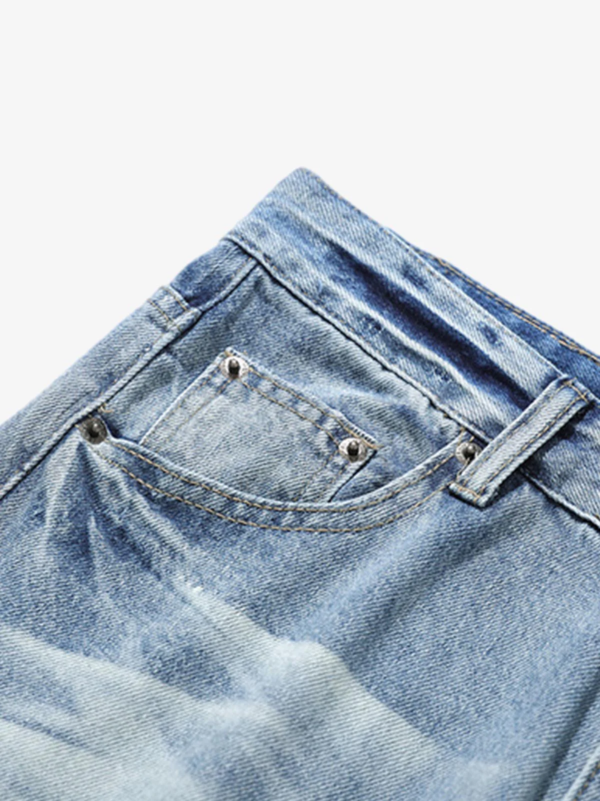 Denim Ripped Washed Distressed Jeans - 2503 - Image 12