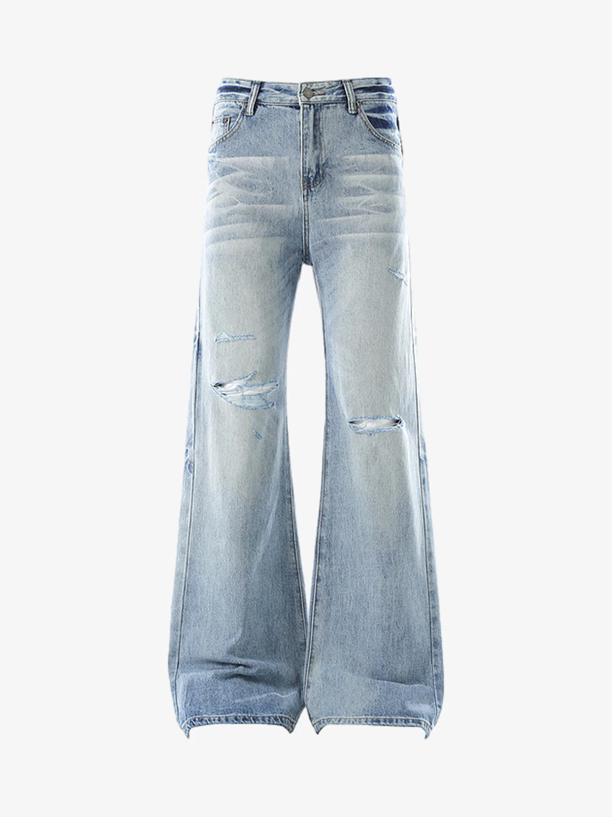 Denim Ripped Washed Distressed Jeans - 2503 - Image 6