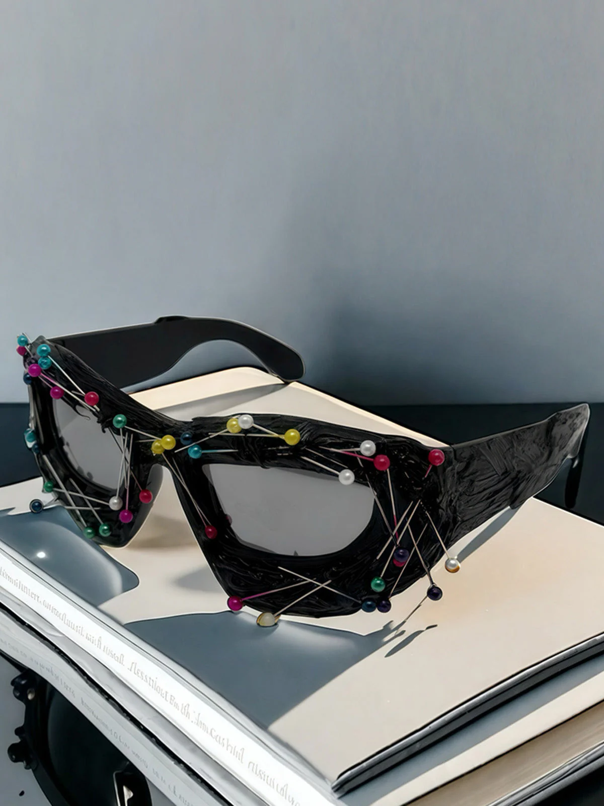 Hip Hop Punk Beaded Sunglasses - Image 3
