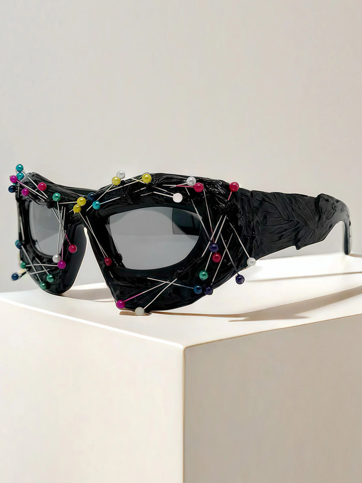 Hip Hop Punk Beaded Sunglasses - Image 5