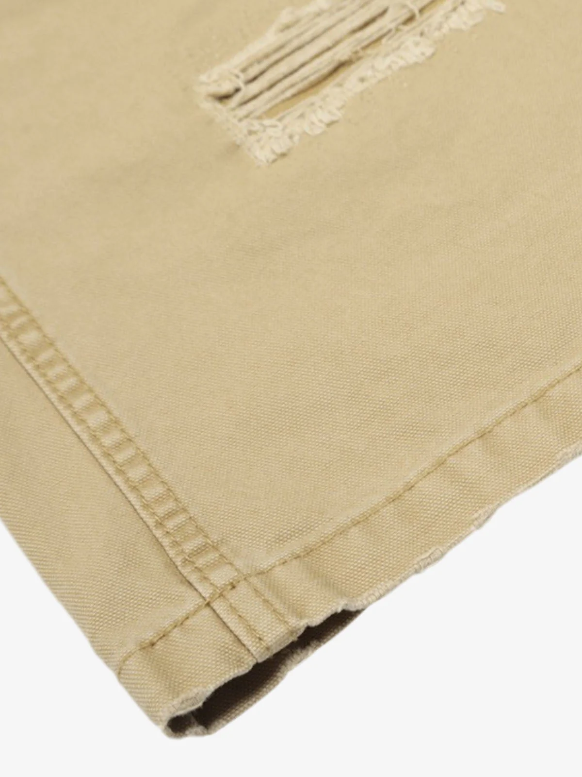 Cotton Hole Patch Pleated Multi-Pocket Cargo Casual Pants - Image 11