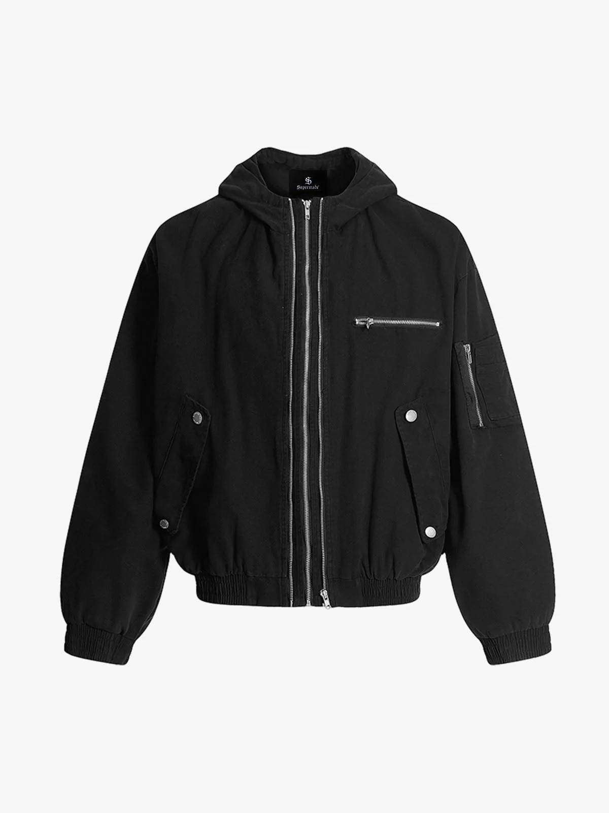 Hooded Workwear Multi Pocket Zip Jacket - Image 2
