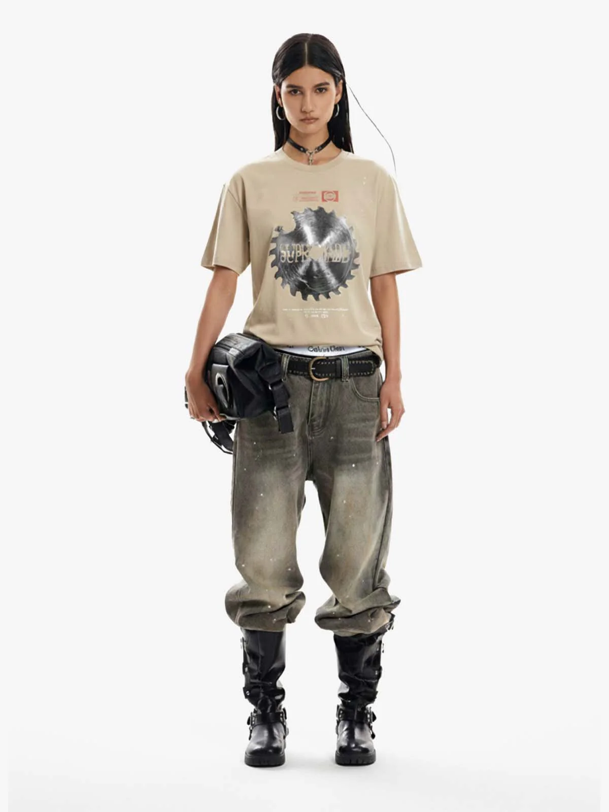 Industrial Saw Blade Graphic T-Shirt - Image 4