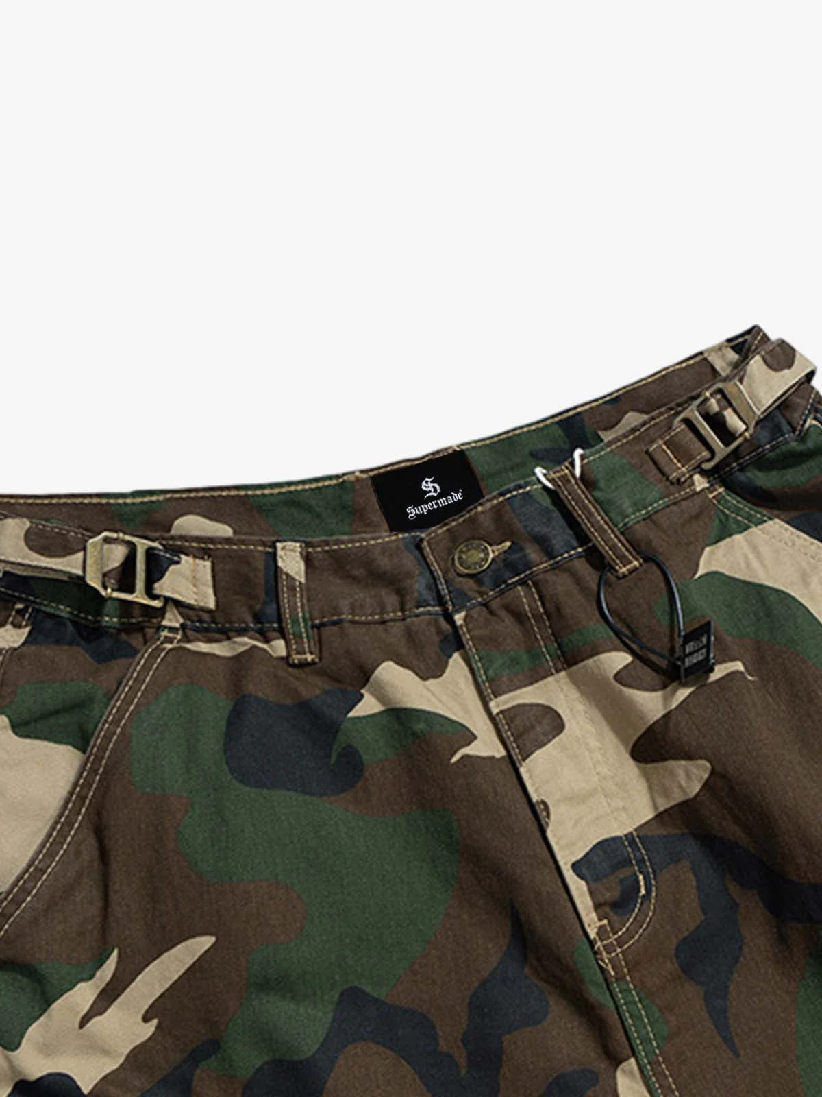 Layered Camouflage Multi-Pocket Cargo Jorts - Image 6