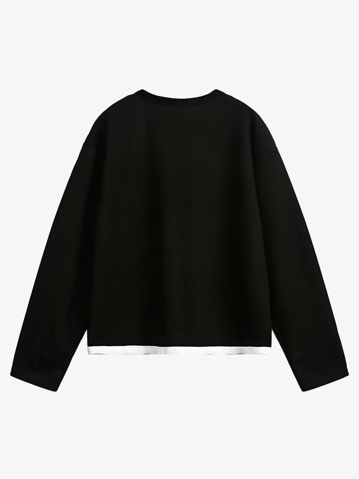 Layered Crewneck Star Print Long-Sleeve T-Shirt - Image 2