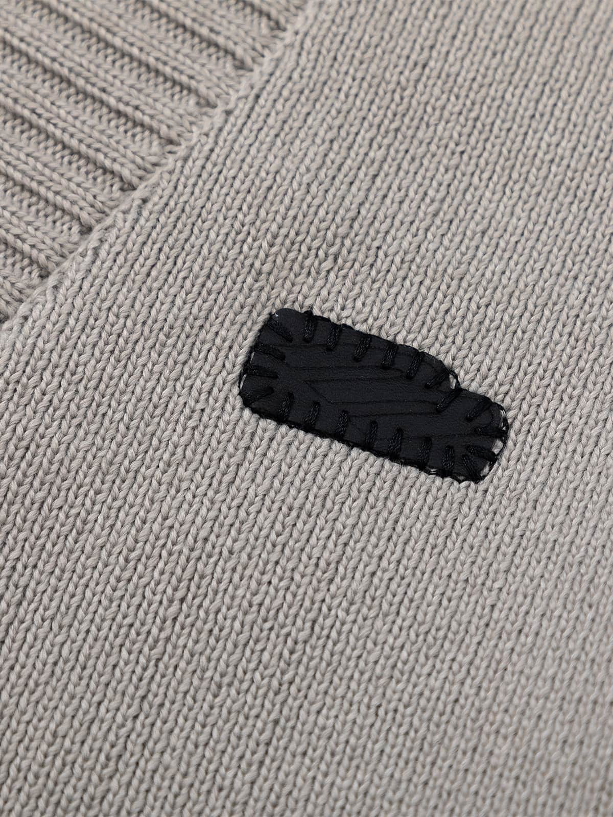 Layered Double V-Neck Ribbed Knit Cardigan - Image 6