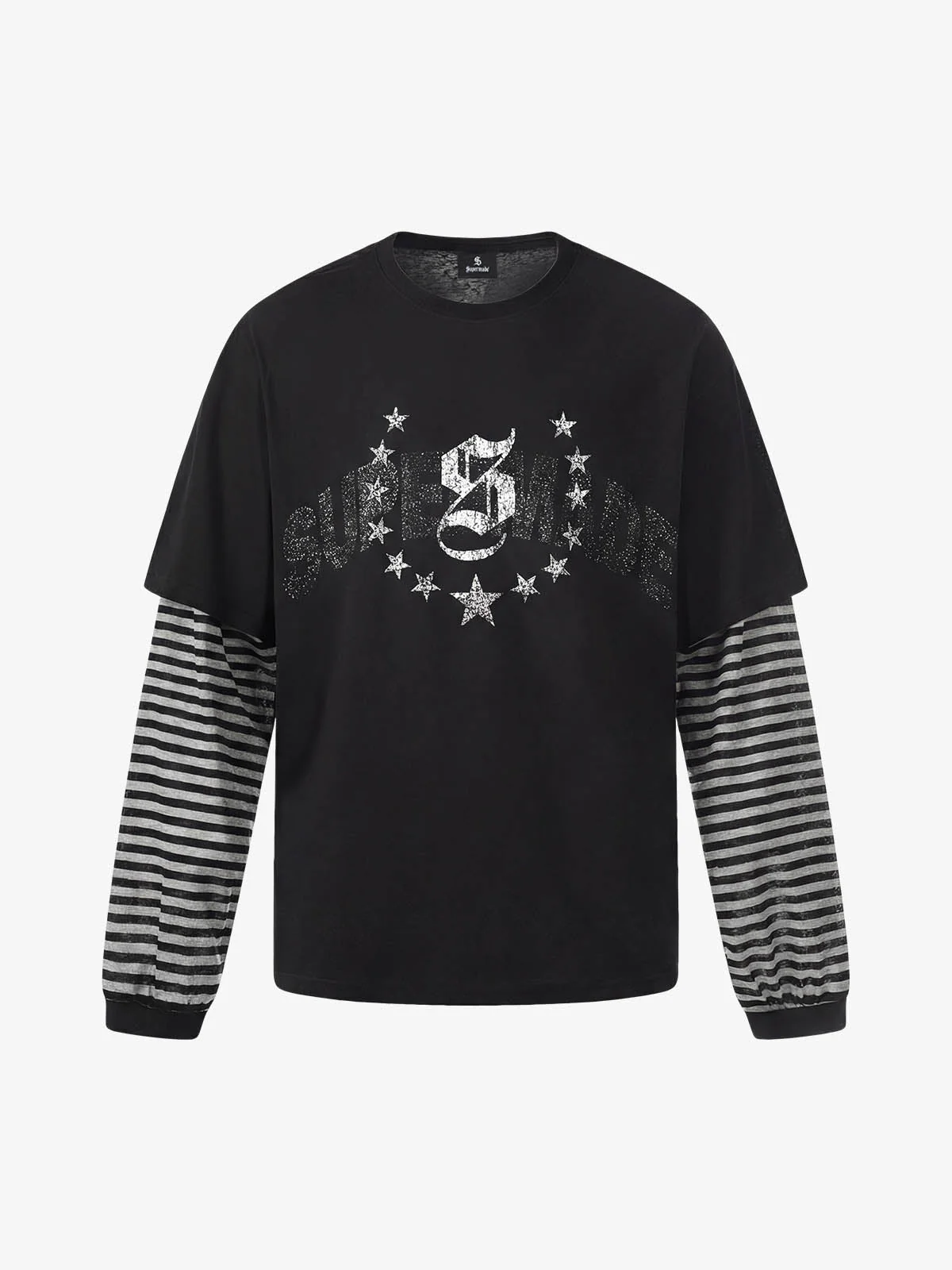 Layered Star Graphic Distressed T-Shirt - Image 2