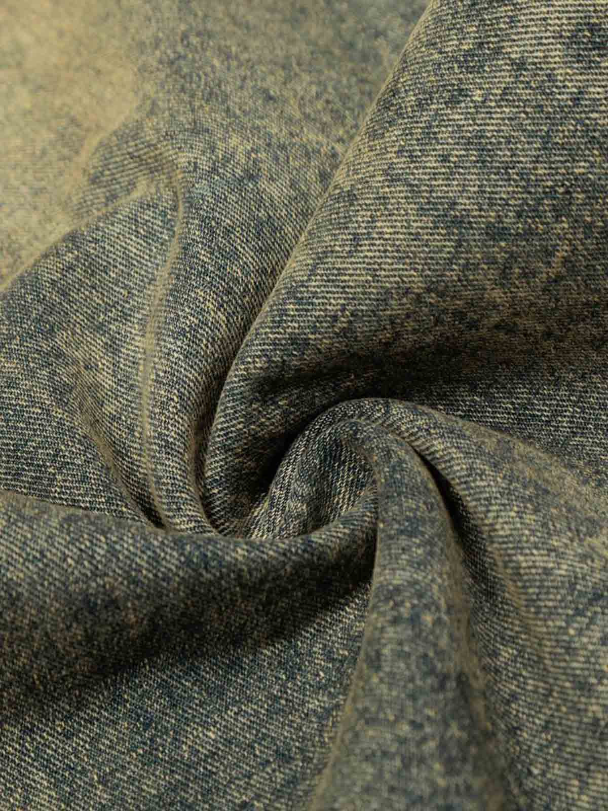 Layered Waist Tie Detail Vintage Wash Jeans - Image 10
