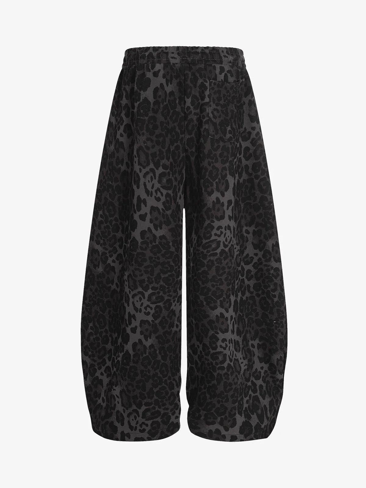 Leopard Print Adjustable Hem Barrel Pants - Image 4