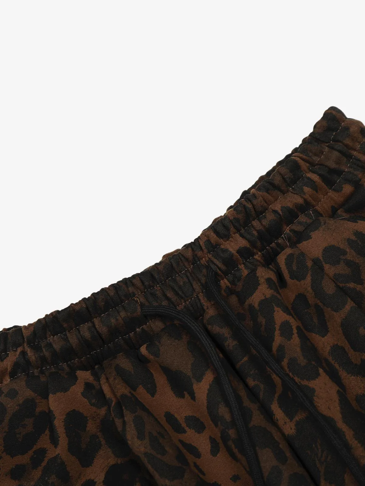 Leopard Print Adjustable Hem Barrel Pants - Image 6