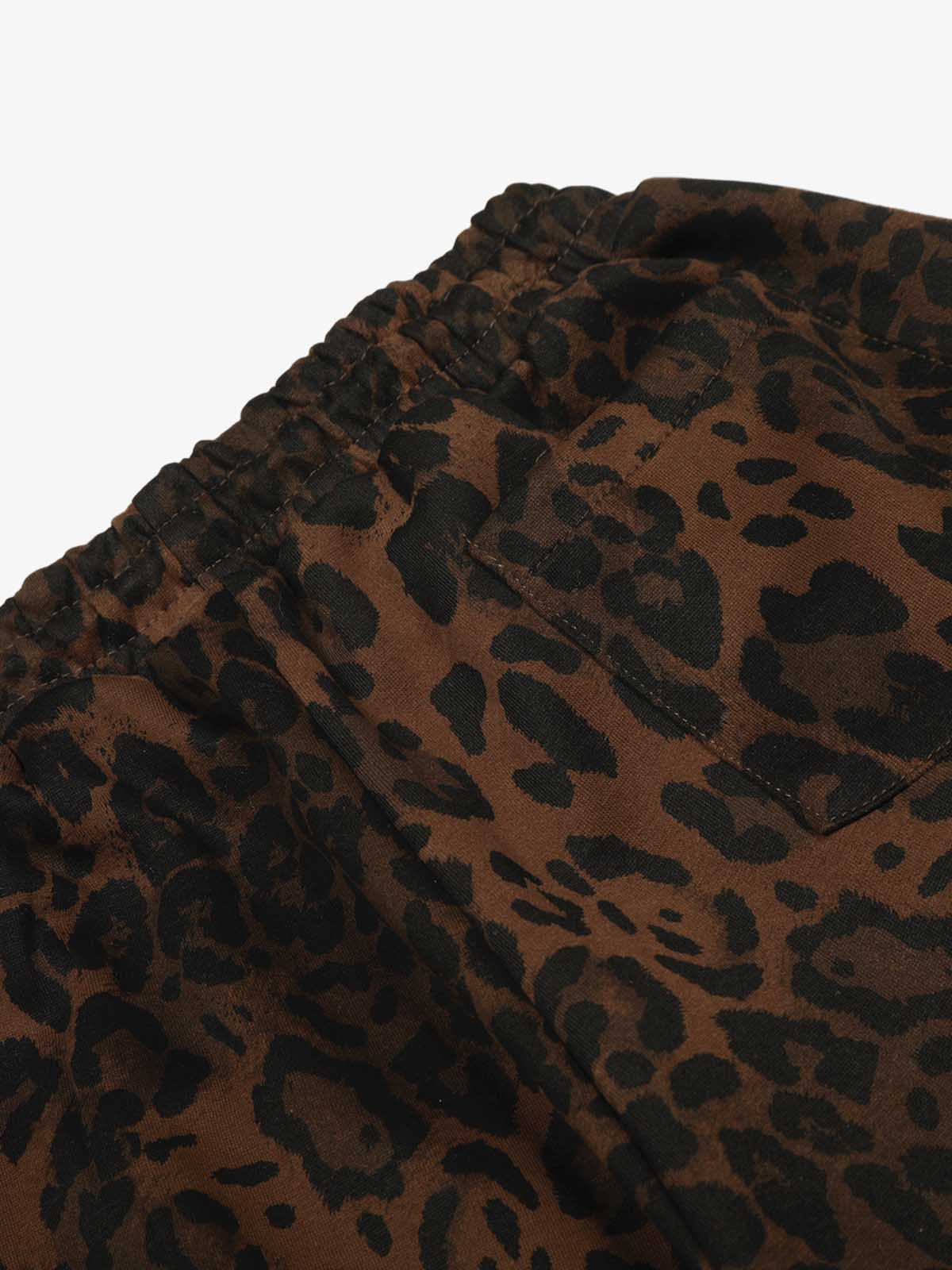 Leopard Print Adjustable Hem Barrel Pants - Image 7