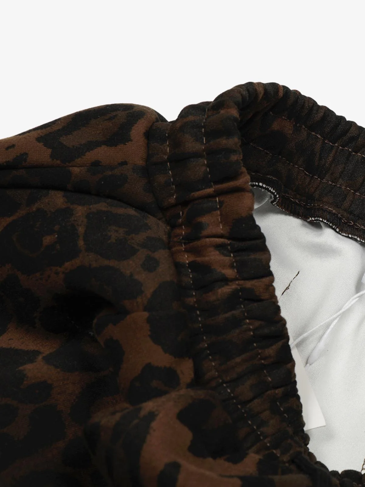 Leopard Print Adjustable Hem Barrel Pants - Image 8