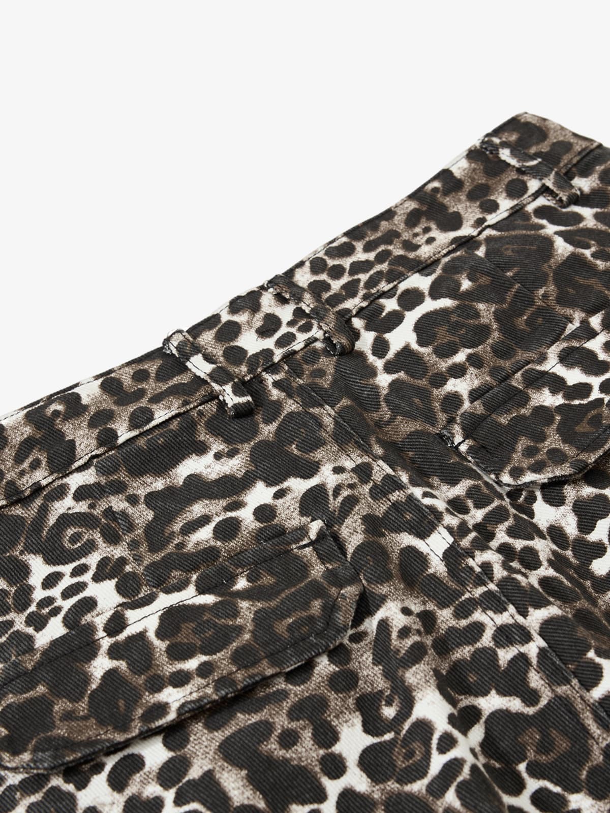 Leopard Print Cargo Wide Leg Pants - Image 4