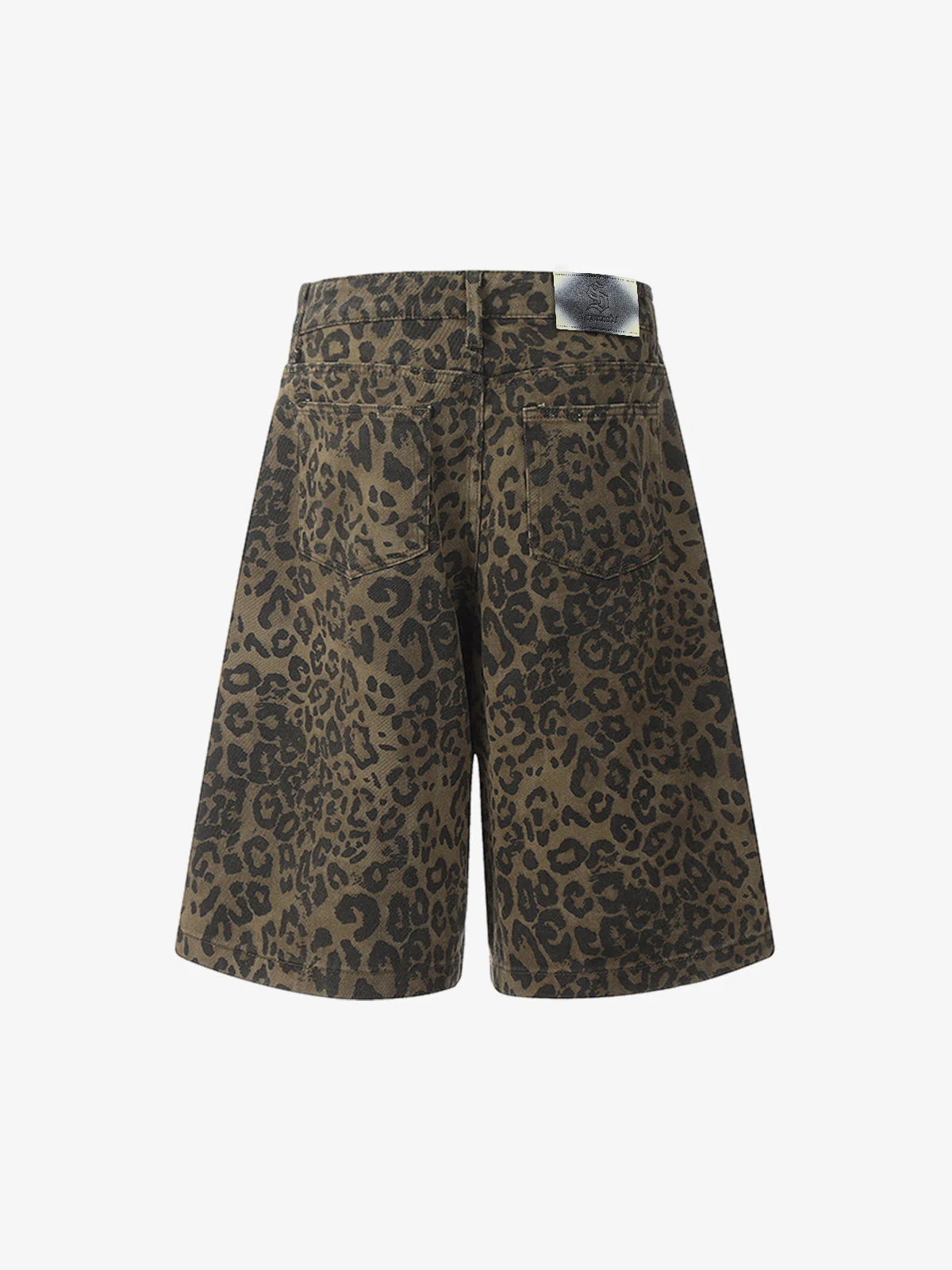 Leopard Print Cotton Wide Leg Jorts - Image 2