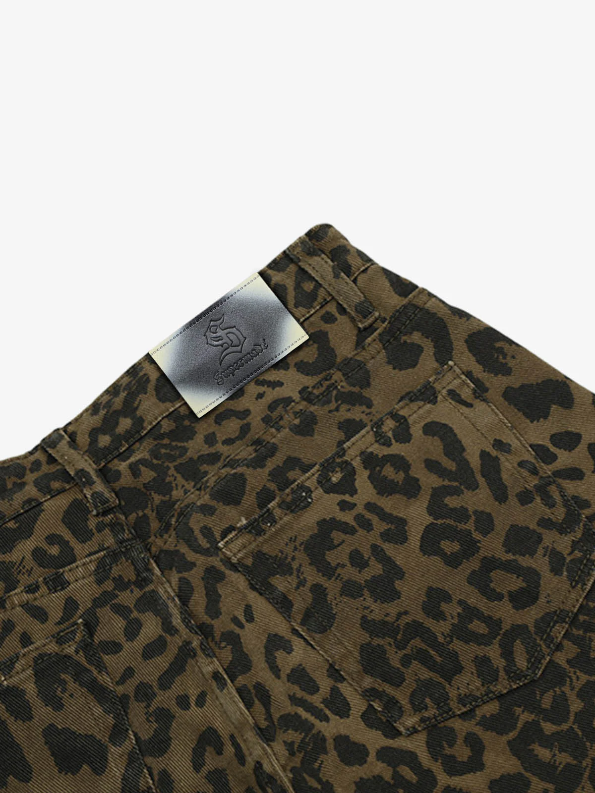 Leopard Print Cotton Wide Leg Jorts - Image 5