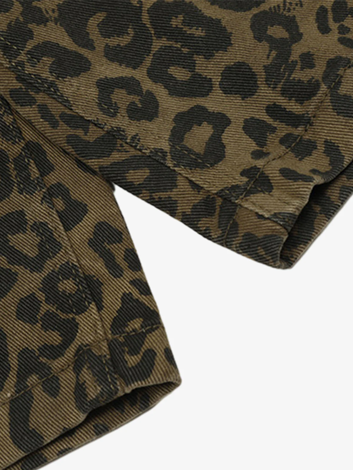 Leopard Print Cotton Wide Leg Jorts - Image 7