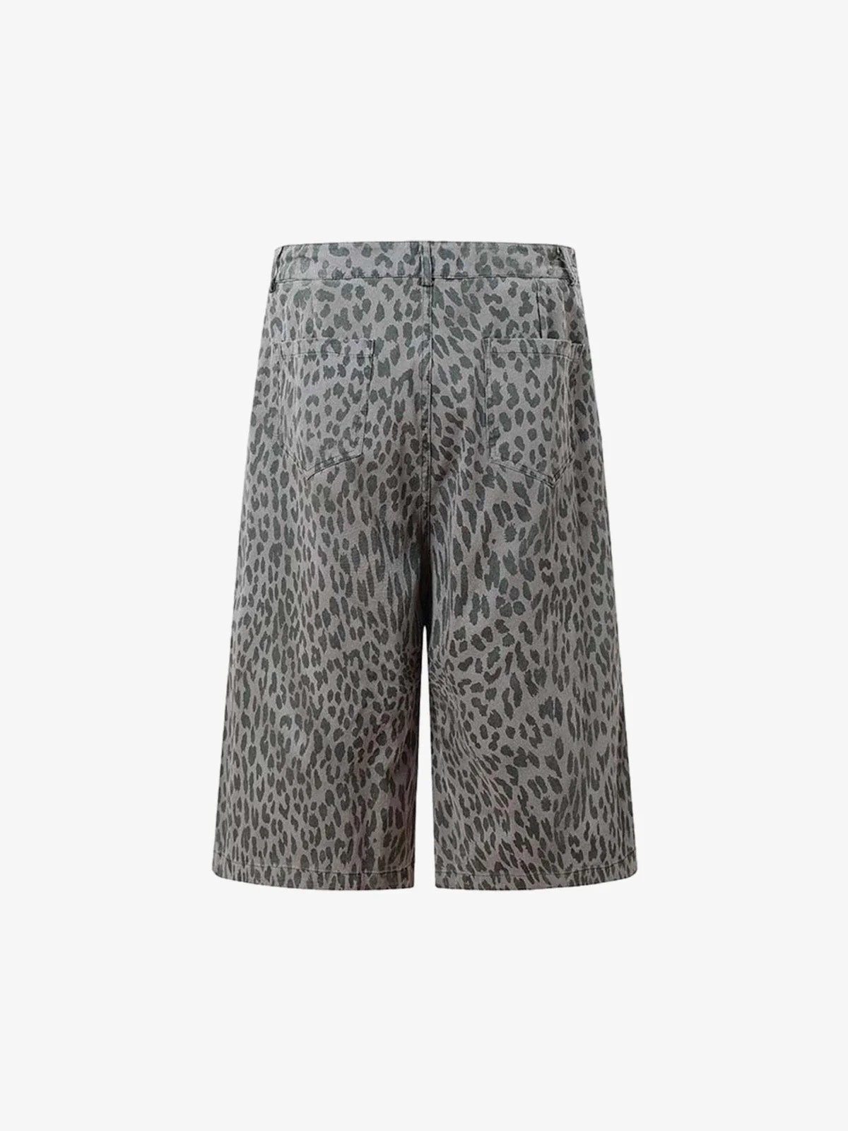 Leopard Print Wide Leg Jorts - Image 3