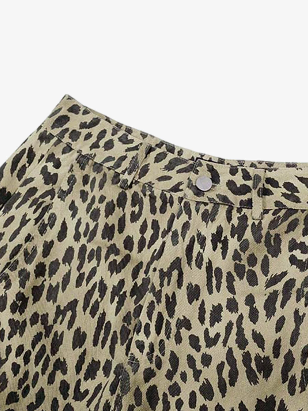 Leopard Print Wide Leg Jorts - Image 5
