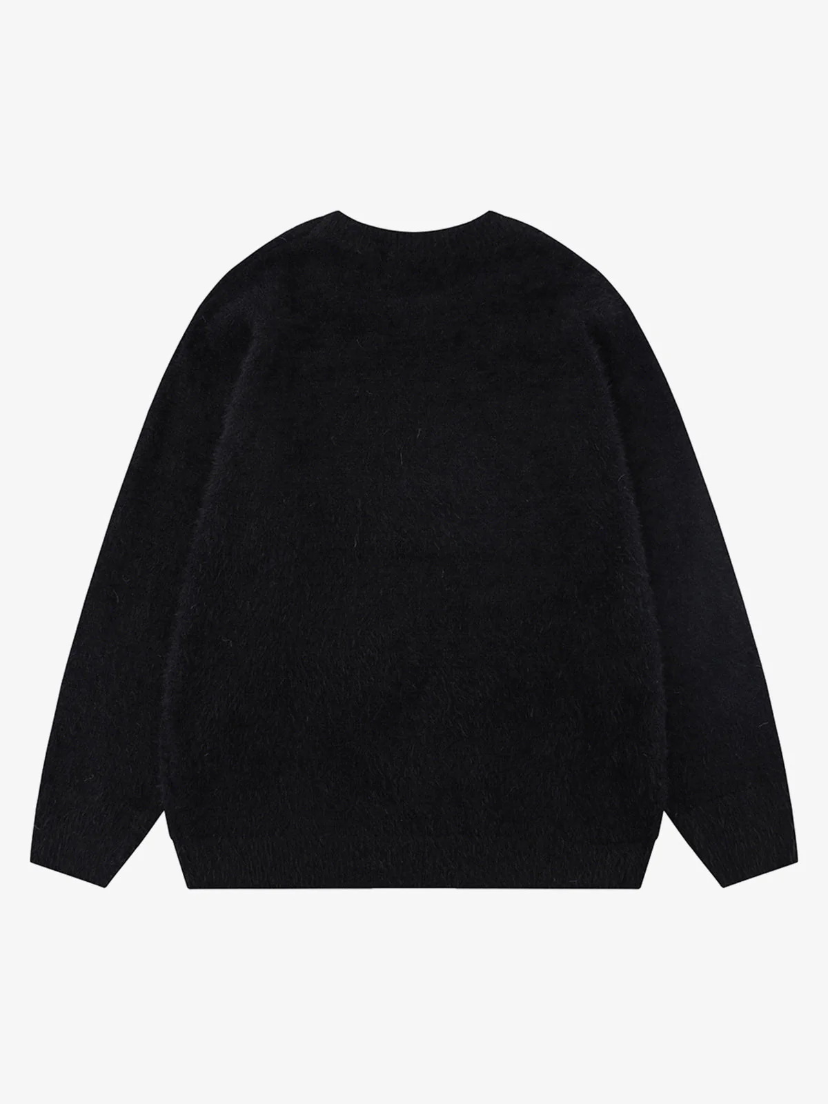 Letter Embroidery Round Neck Casual Sweater - Image 8