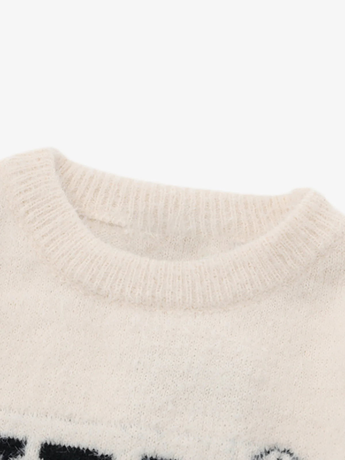 Letter Embroidery Round Neck Casual Sweater - Image 9