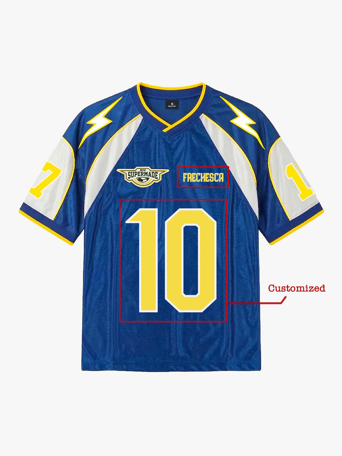 Lightning Colorblock Mesh Jersey Design Customization T-Shirt