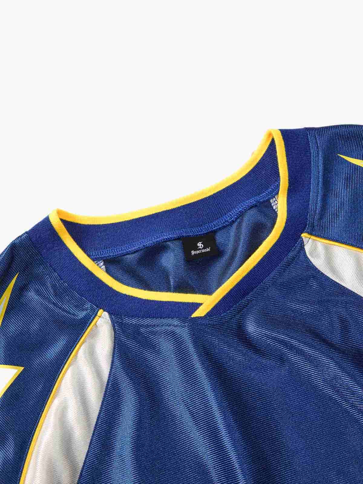 Lightning Colorblock Mesh Jersey Design Customization T-Shirt - Image 3