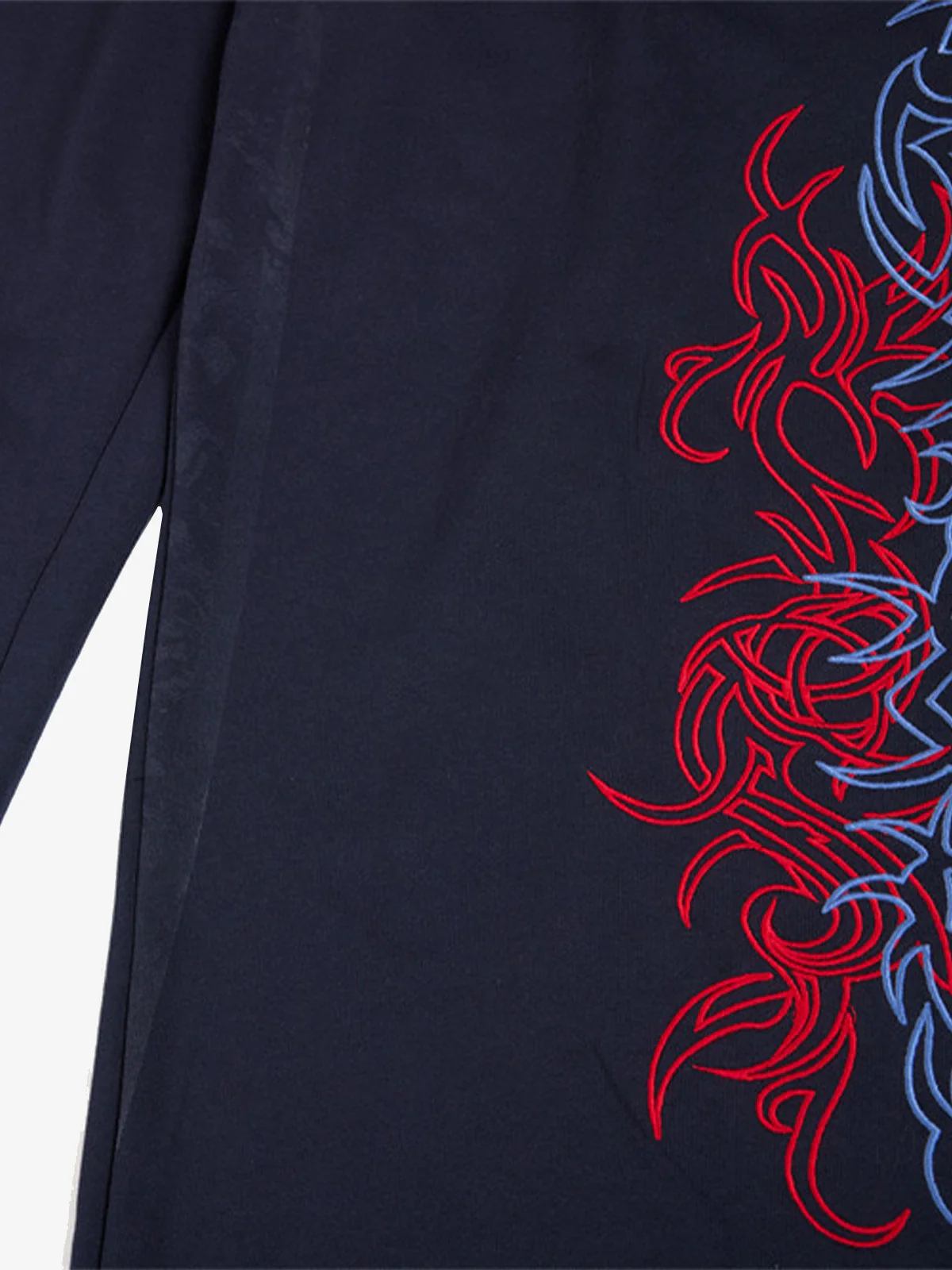 Line-Embroidered Printed Relaxed-Fit Casual Sweatpants - Image 8