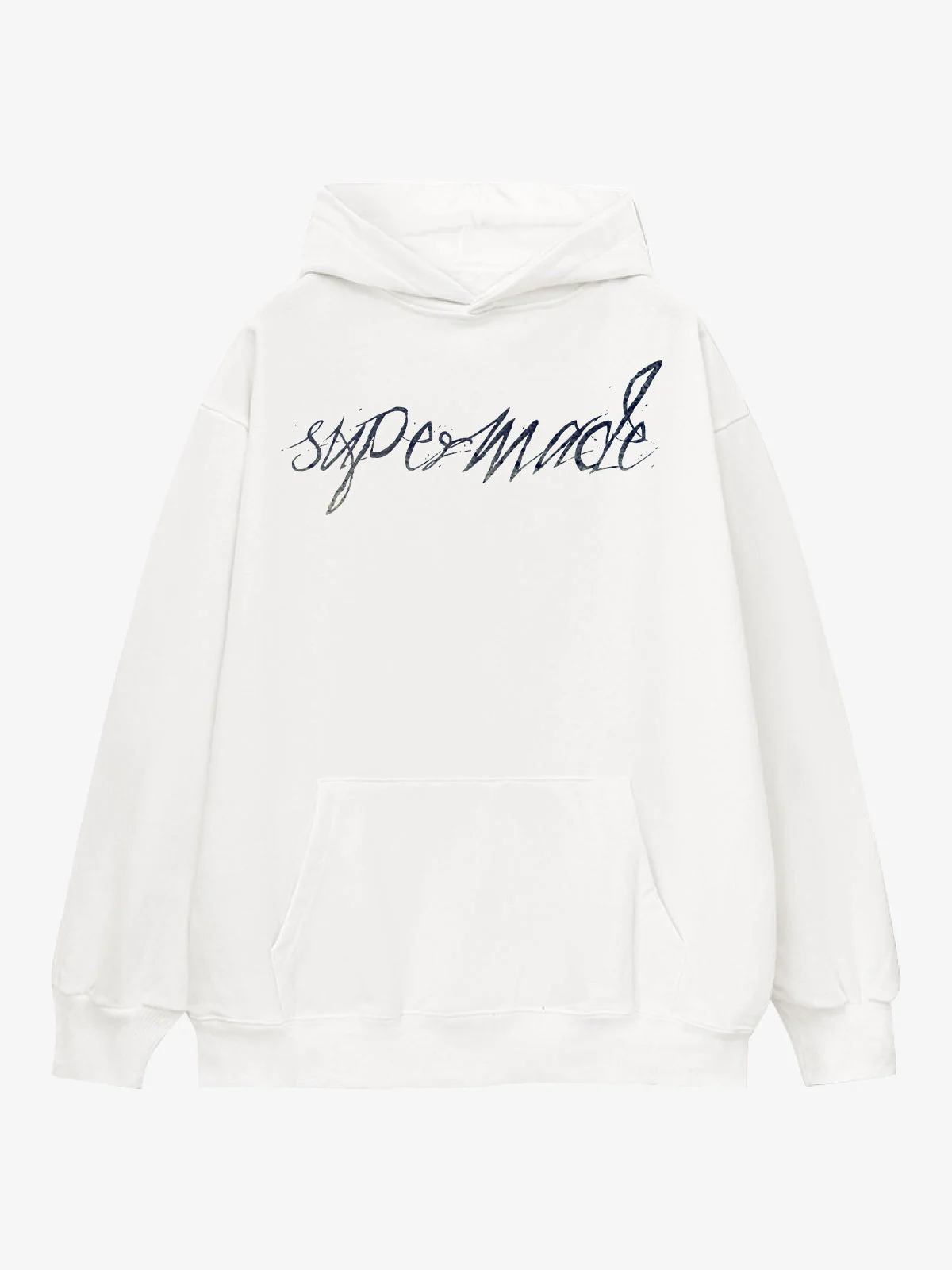 Metallic Script Letter Cross Graphic Hoodie - Image 3