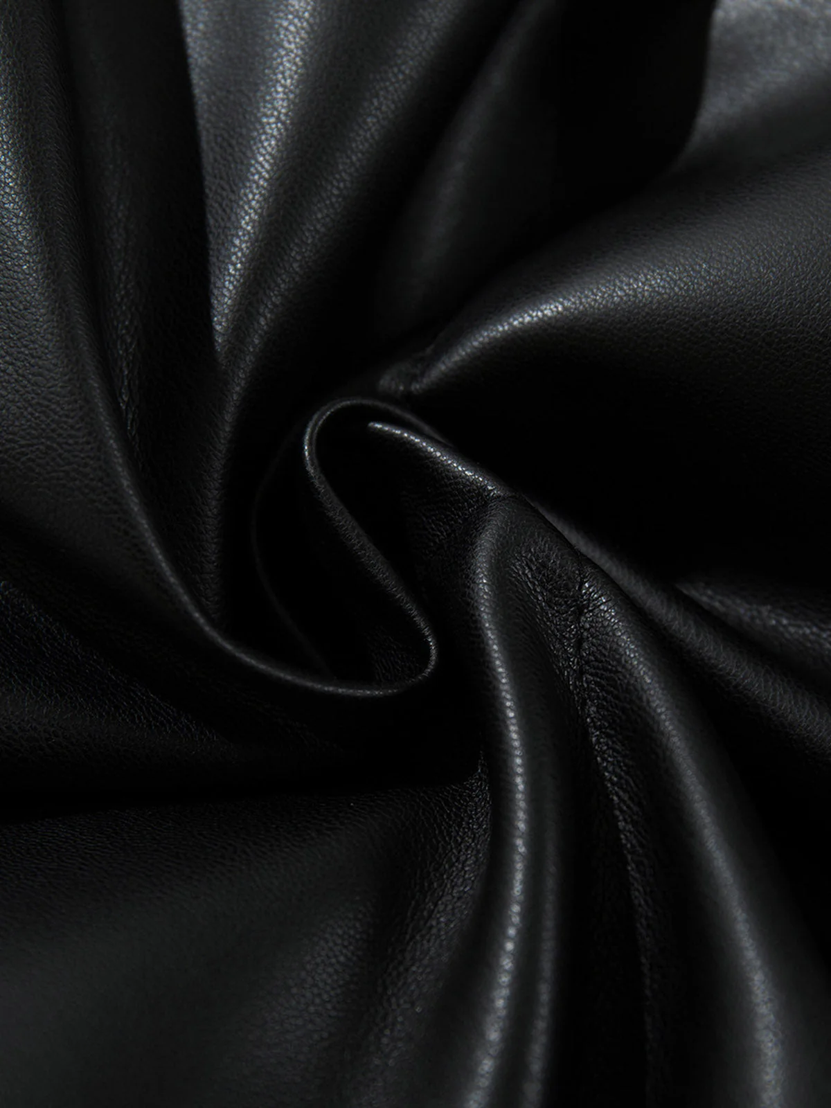 Minimalist Faux Leather Stand Collar Puffer Vest - Image 18