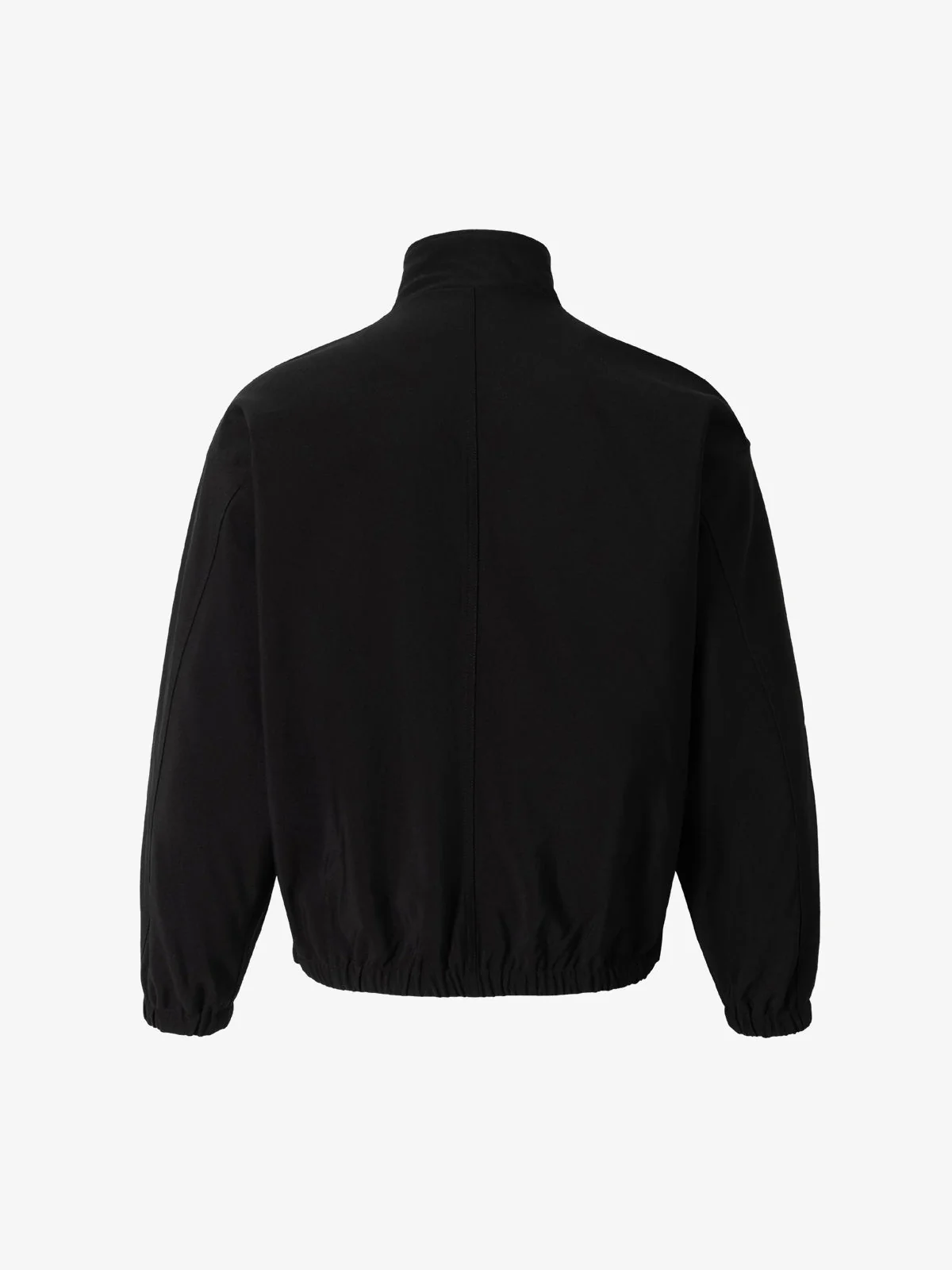 Minimalist Functional Stand-Up Collar Cropped Work Jacket - Image 2