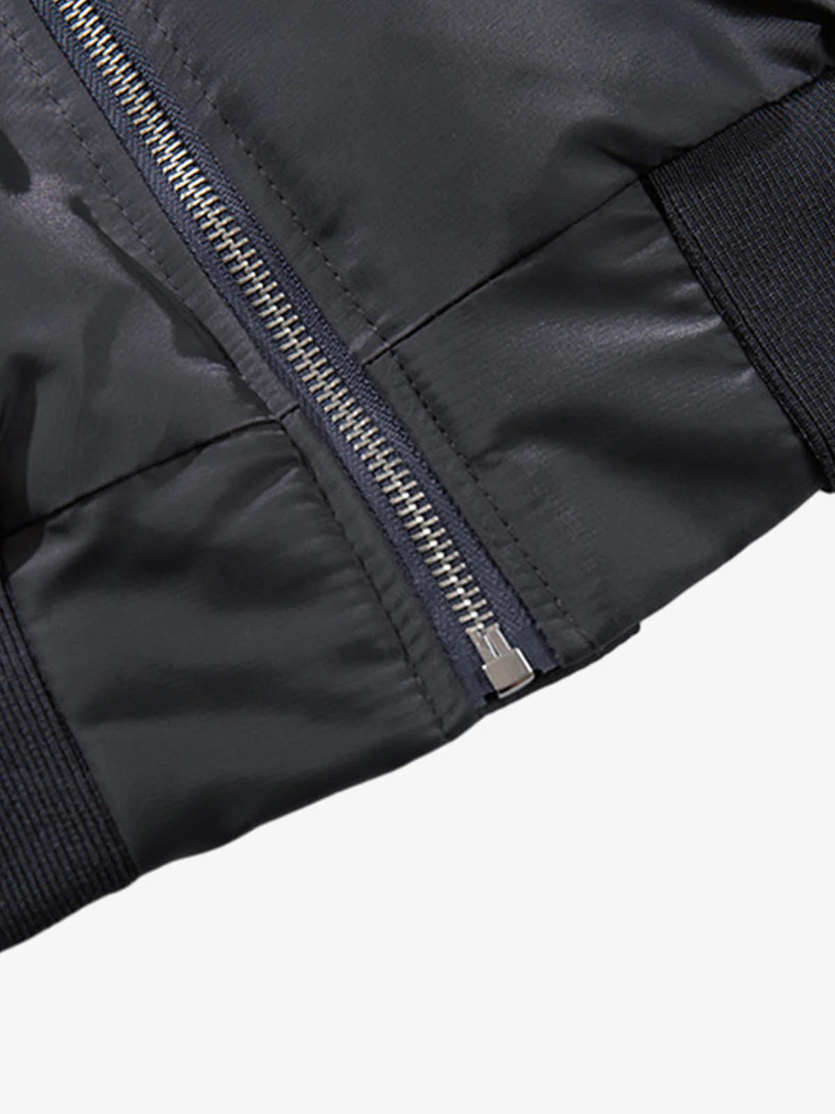Minimalist Zip Bomber Jacket - Image 9