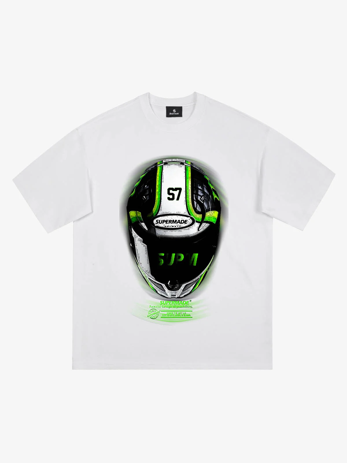 Motorcycle Helmet Graphic T-Shirt - Image 5