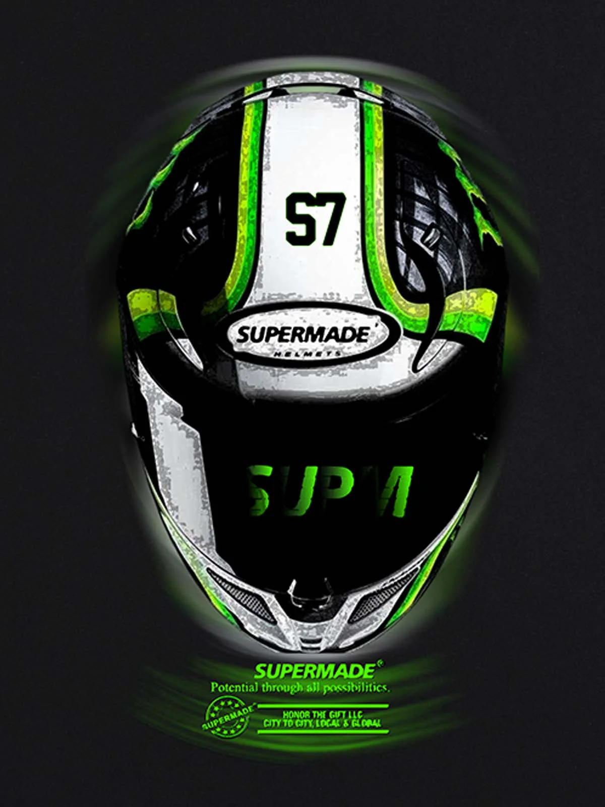 Motorcycle Helmet Graphic T-Shirt - Image 6