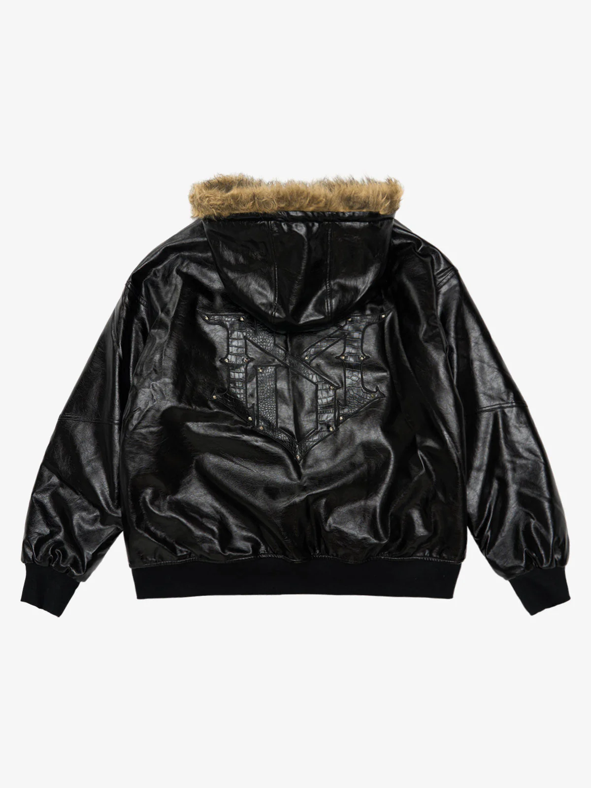 Multi-Zip Fur Hooded Leather Jacket - Image 8
