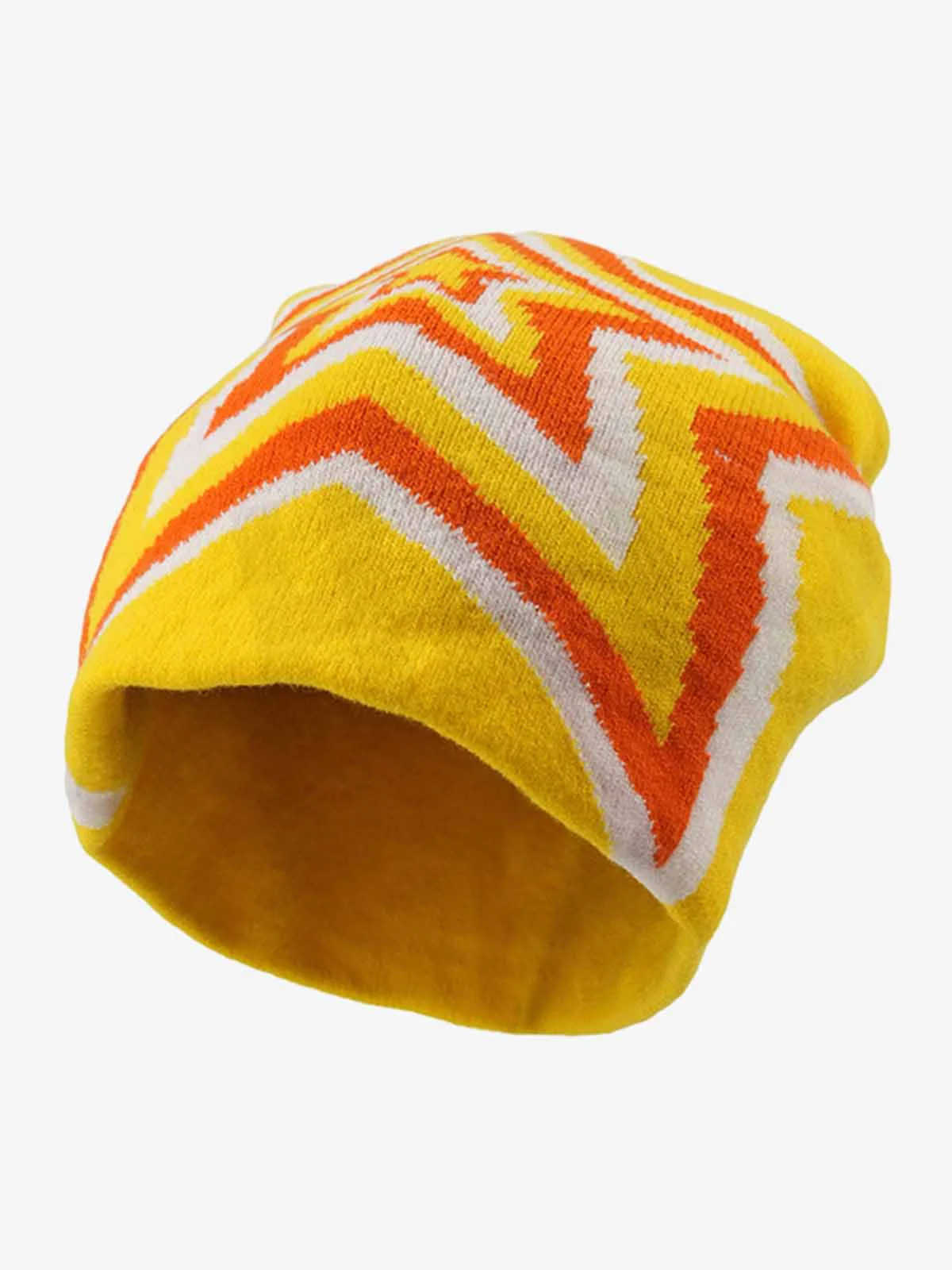 Multiclolor Star Pattern Knit Beanie Hat - Image 4