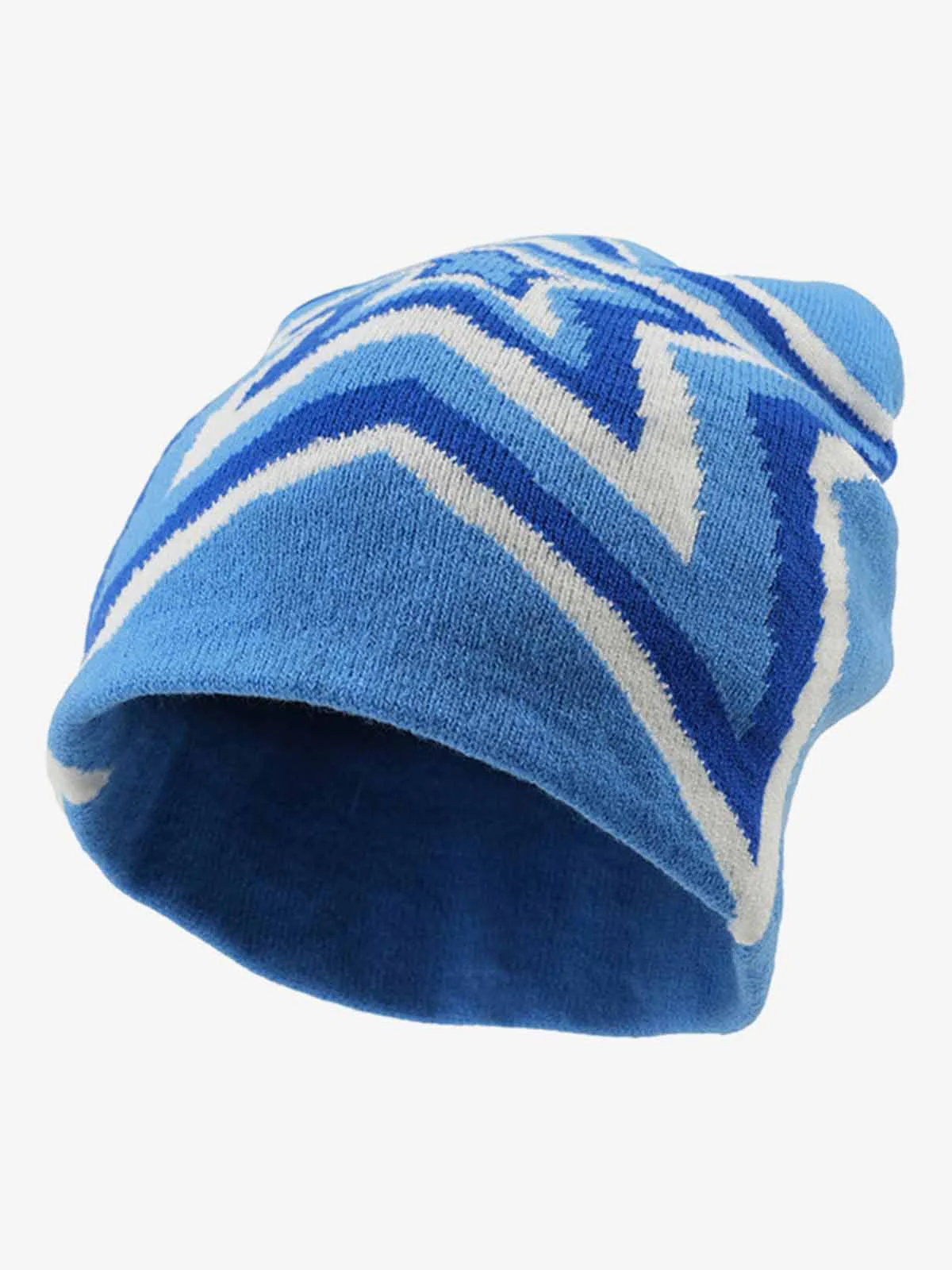 Multiclolor Star Pattern Knit Beanie Hat - Image 6