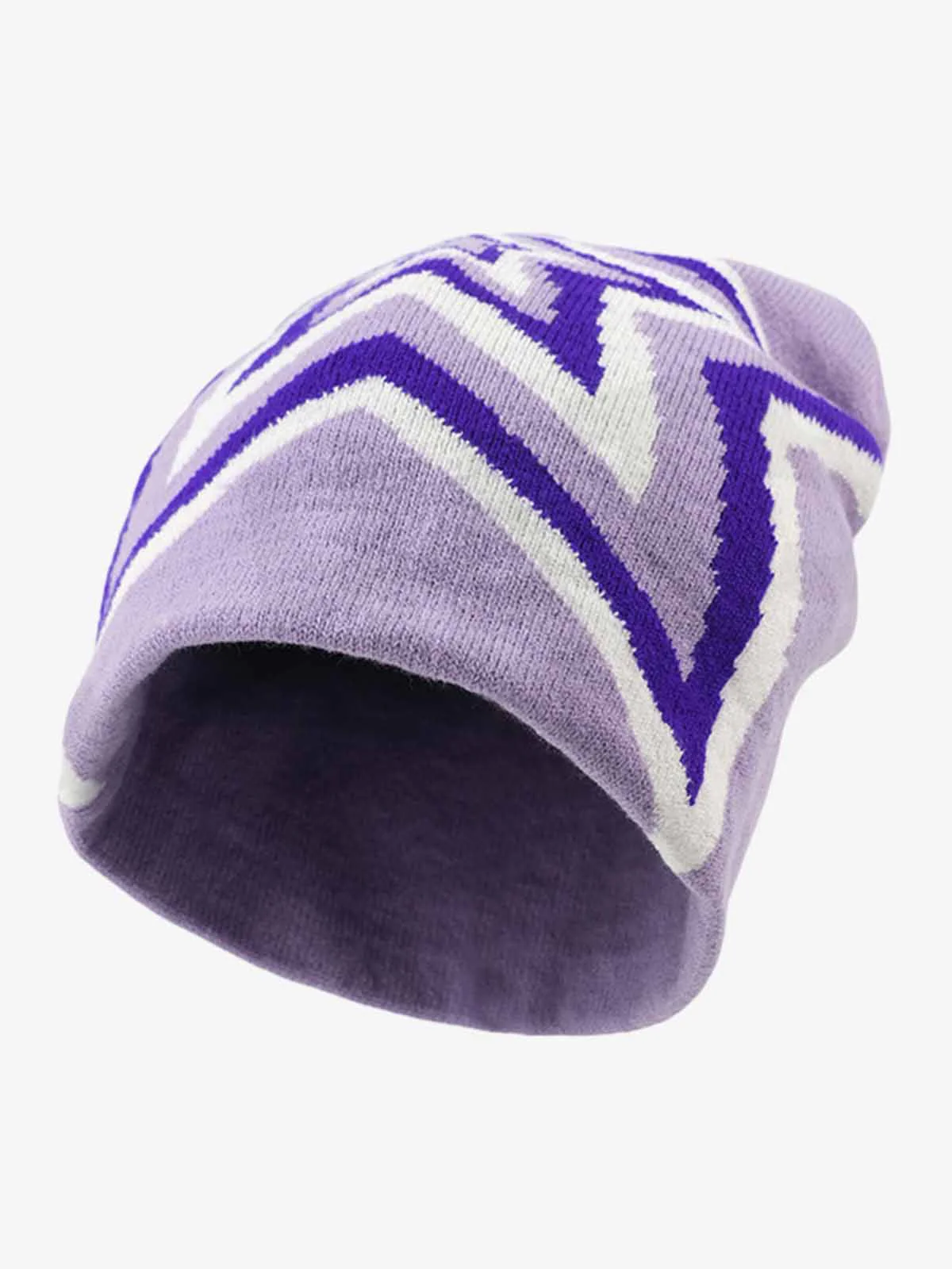 Multiclolor Star Pattern Knit Beanie Hat - Image 7
