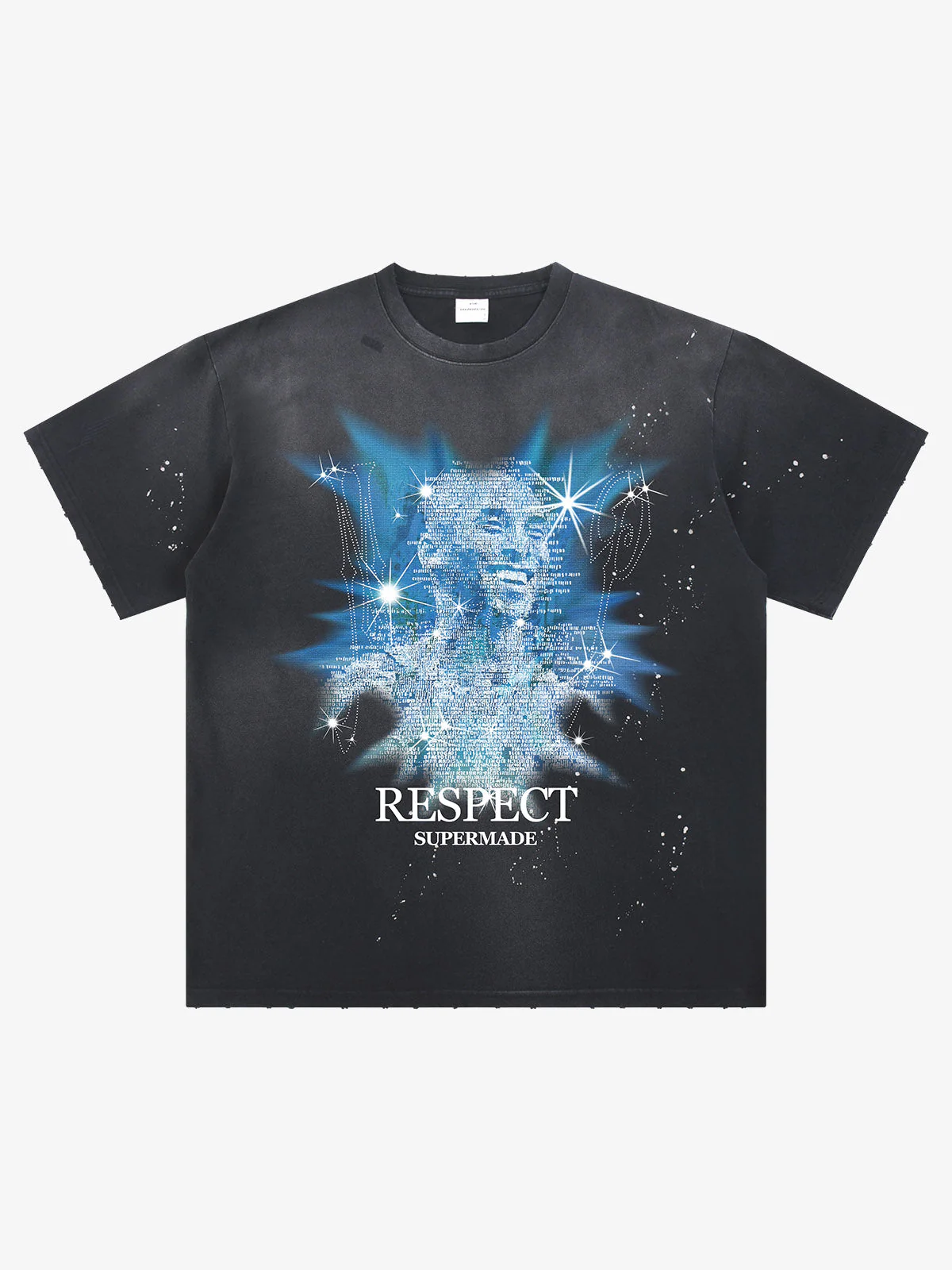Nostalgic Starlight Basketball Legend Graphic Ink Splatter T-Shirt