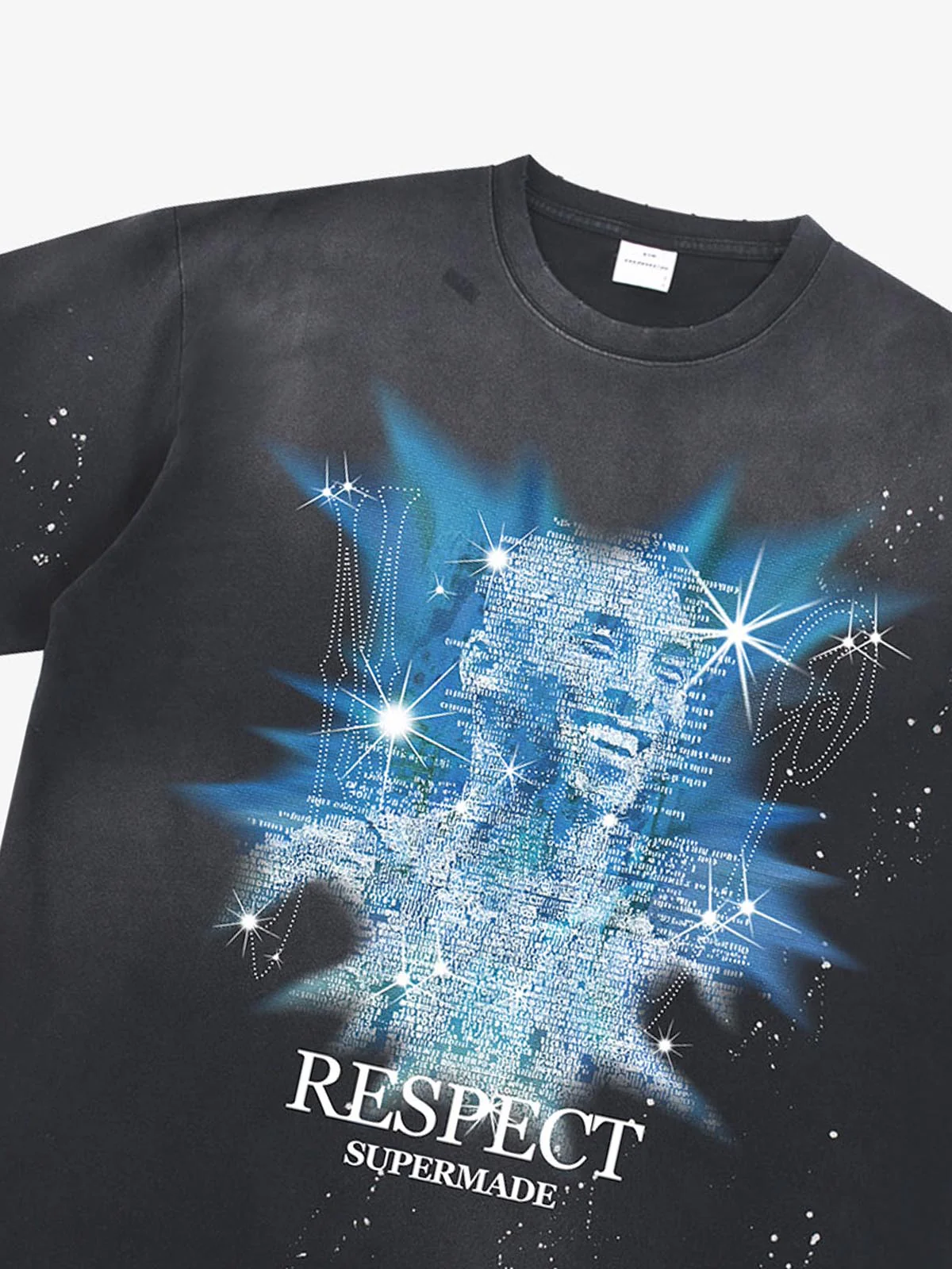 Nostalgic Starlight Basketball Legend Graphic Ink Splatter T-Shirt - Image 4