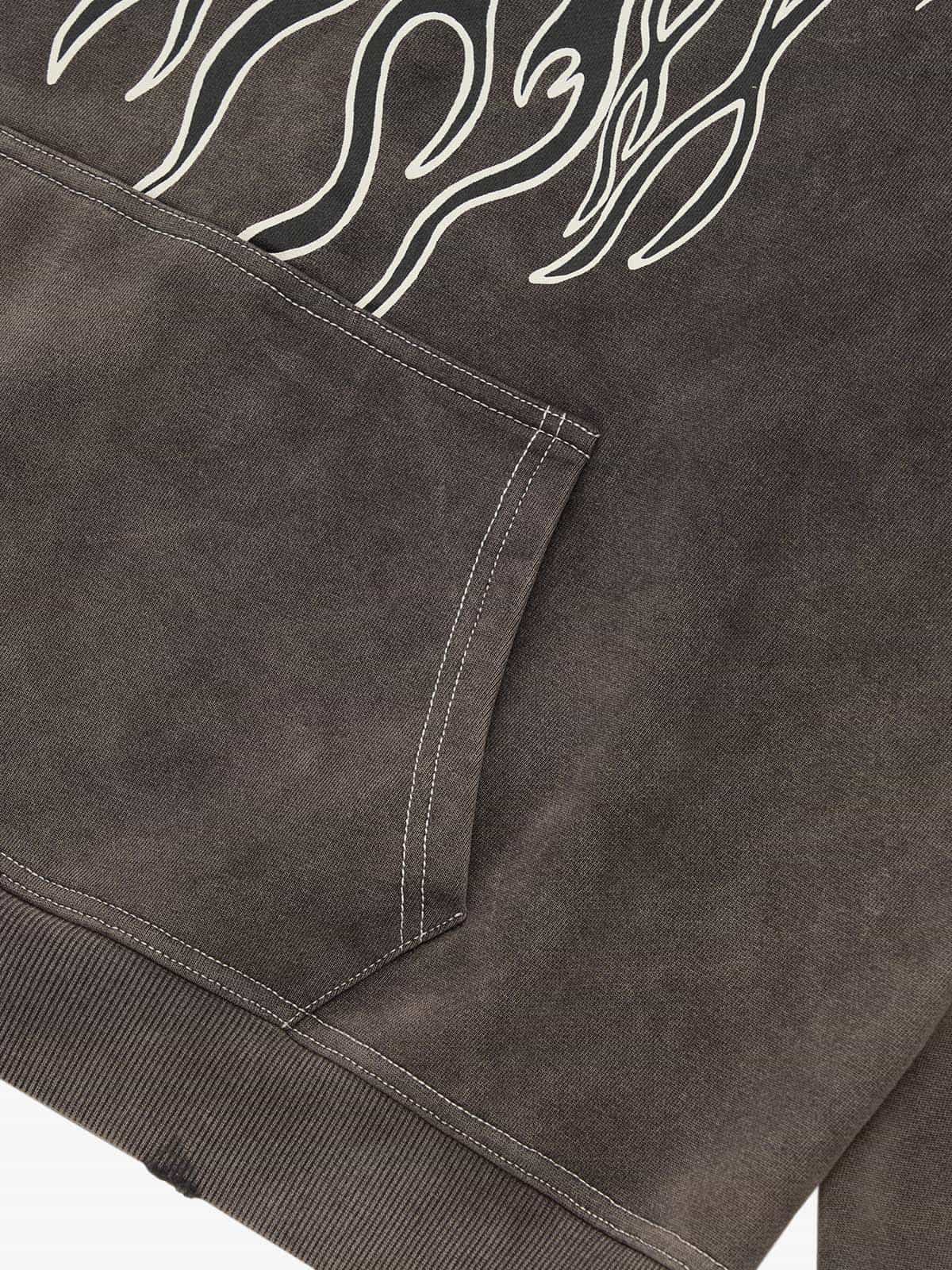 Original Distressed SPMD Graphic Cotton Hoodie - Image 10