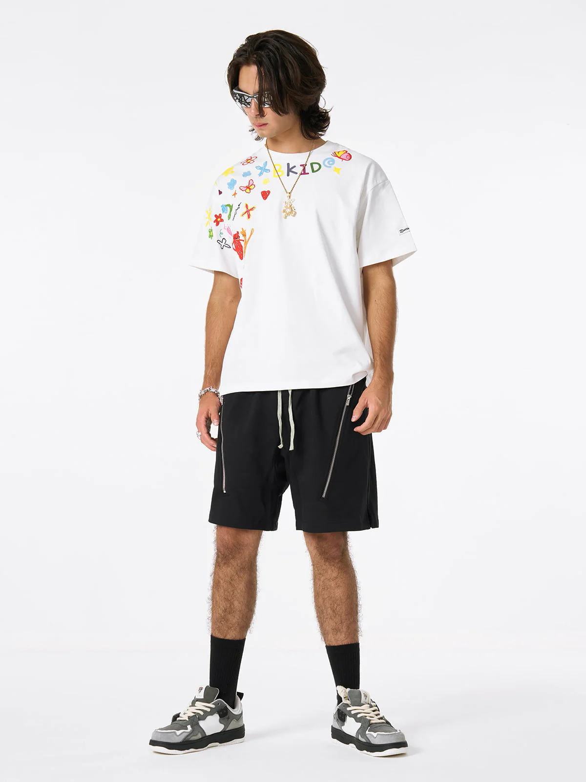 Retro Graffiti Hand-Painted T-Shirt - Image 11