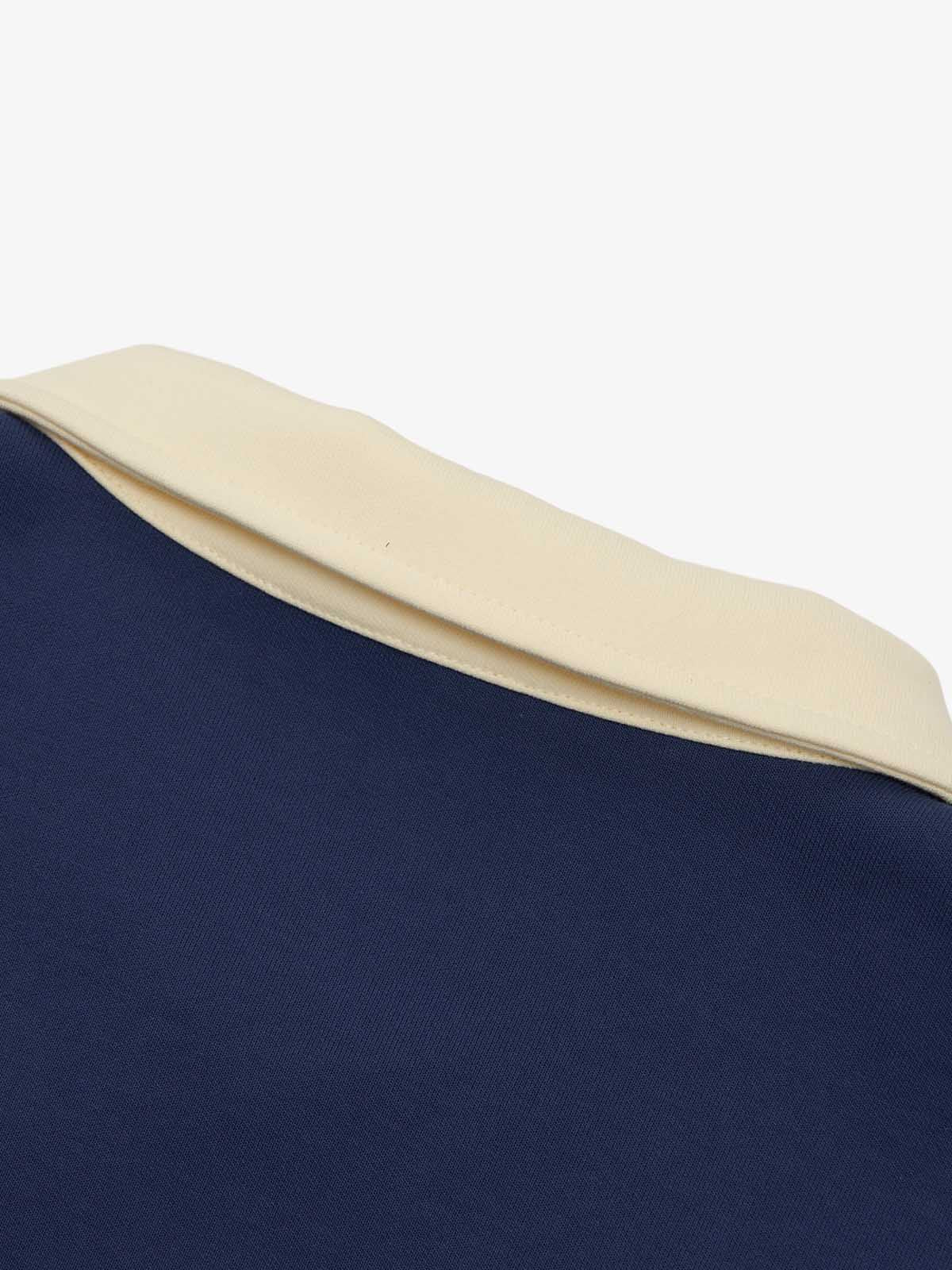 Original Racing Style Print Lapel Sweatshirt - Image 10