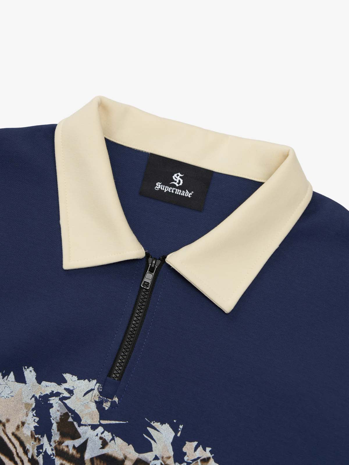 Original Racing Style Print Lapel Sweatshirt - Image 9